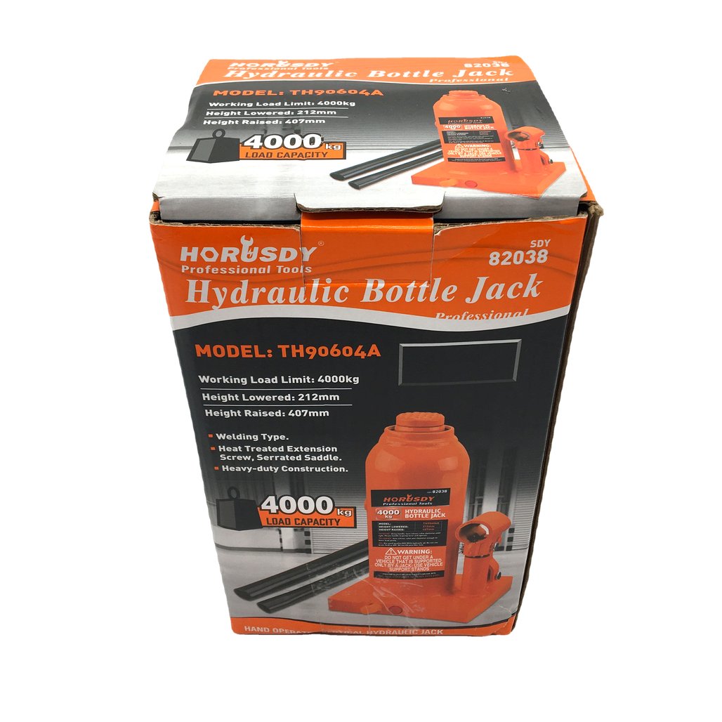 Horusdy Professional Tools Hand Operated Hydraulic Bottle Jack 4000kg NEW