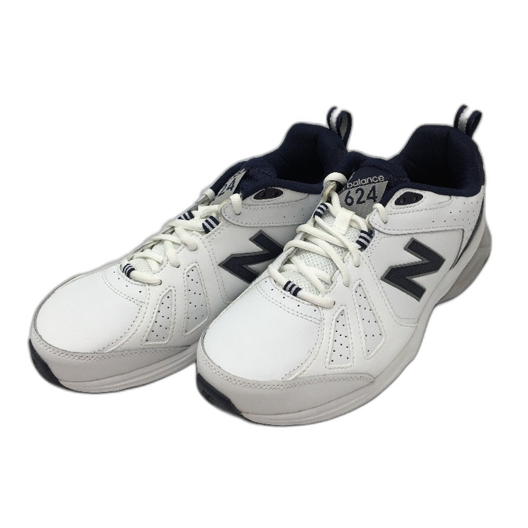 New Balance 624WN5 White Navy Leather WIDE Training Shoes Mens NEW