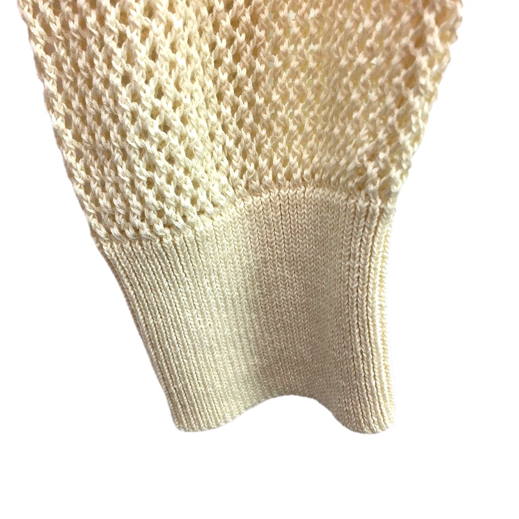 Chic UNIQLO Beige Mesh Knit Cardigan - Long Sleeve Button-Up for Women