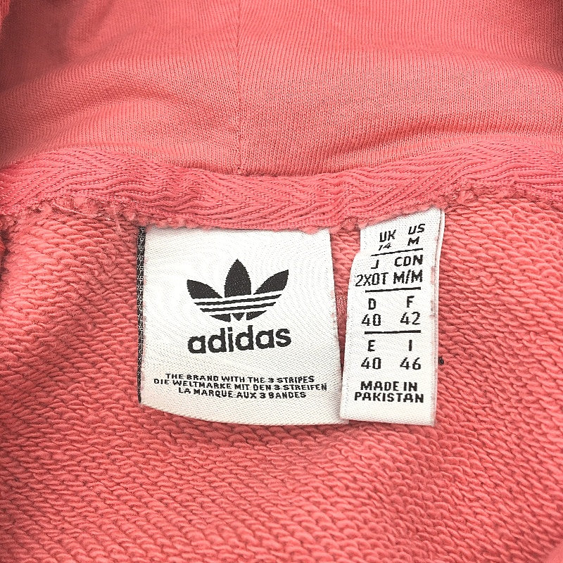 Adidas Blush Pink Cotton Hooded Sweater Jumper Hoodie Ladies Size UK 14