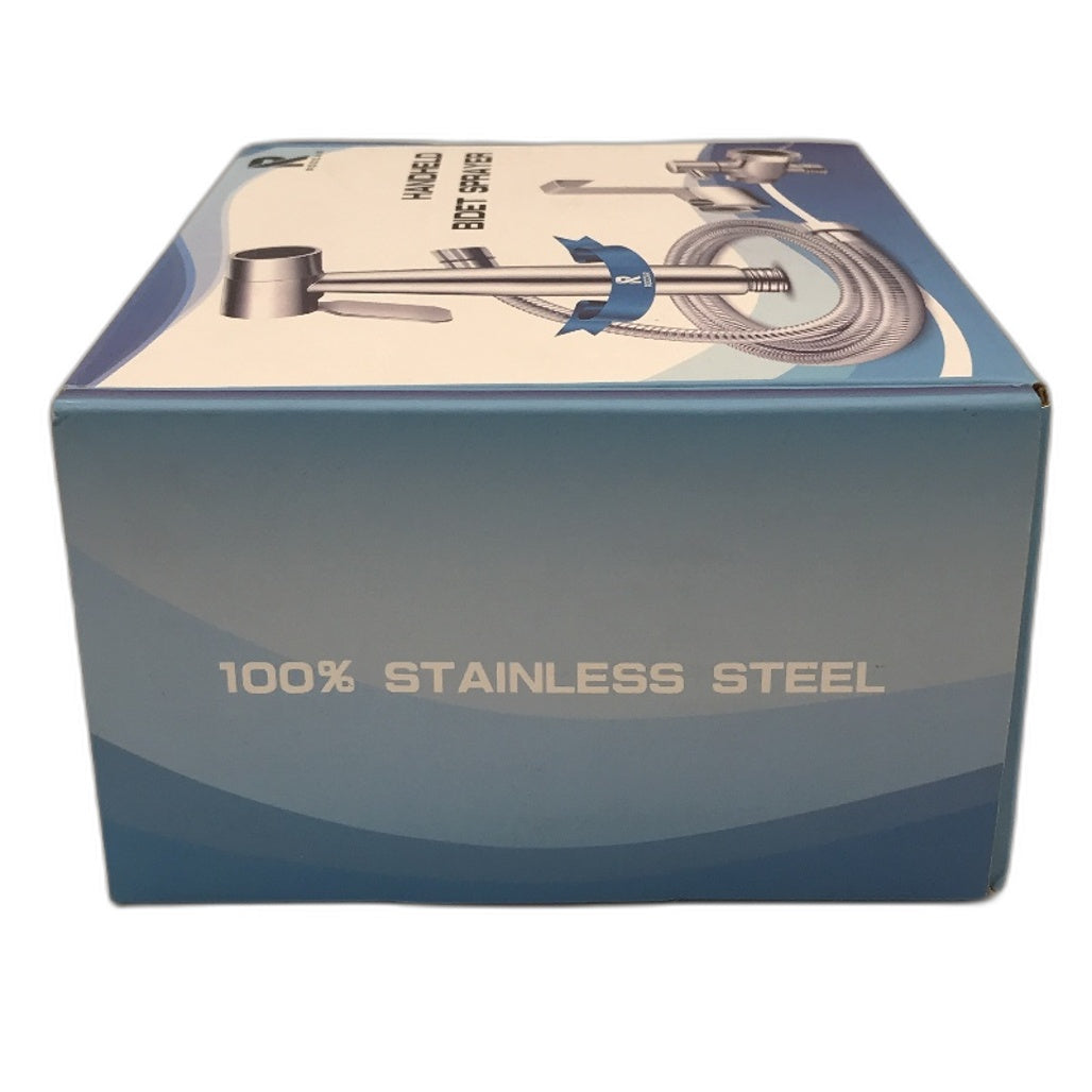 Roccar Handheld Bidet Brushed Silver Handheld Toilet Sprayer Kit with Hose NEW