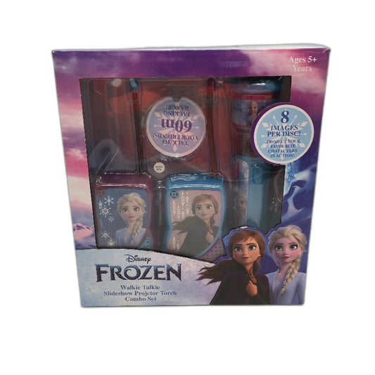 Frozen Walkie Talkie & 8 Image Slideshow Projector Torch Combo Set Ages 5+ NEW