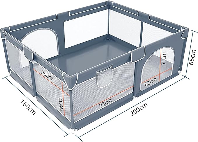 Wuciray Baby Playpen with Ocean Balls Non Slip Playpen with Zippered Door