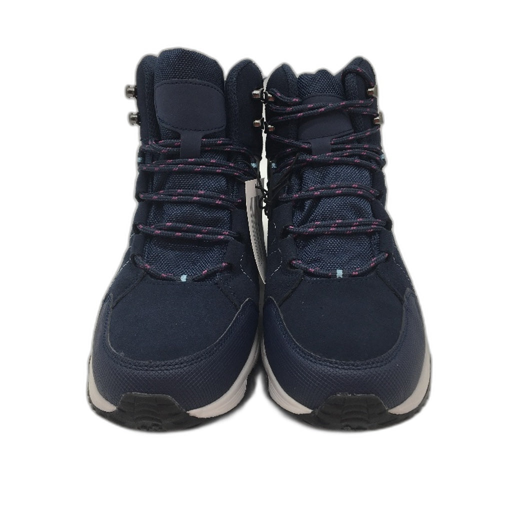 Crane Womens Mid Cut Lace Up Navy Blue Hiking Shoes Size AUS 10 NEW