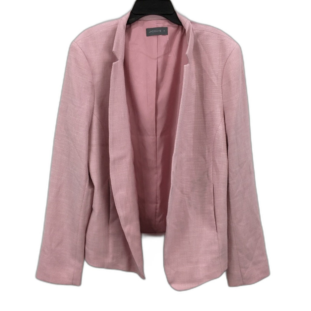 Jacqui.E Baby Pink Blazer Ladies AU 14 - Viscose Blend Polyester/Elastane Lightweight NEW