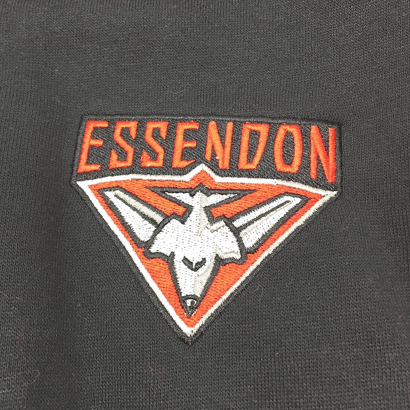 AFL Essendon Bombers Red And Black Hooded Fleece Lined Jumper Mens Size S NEW