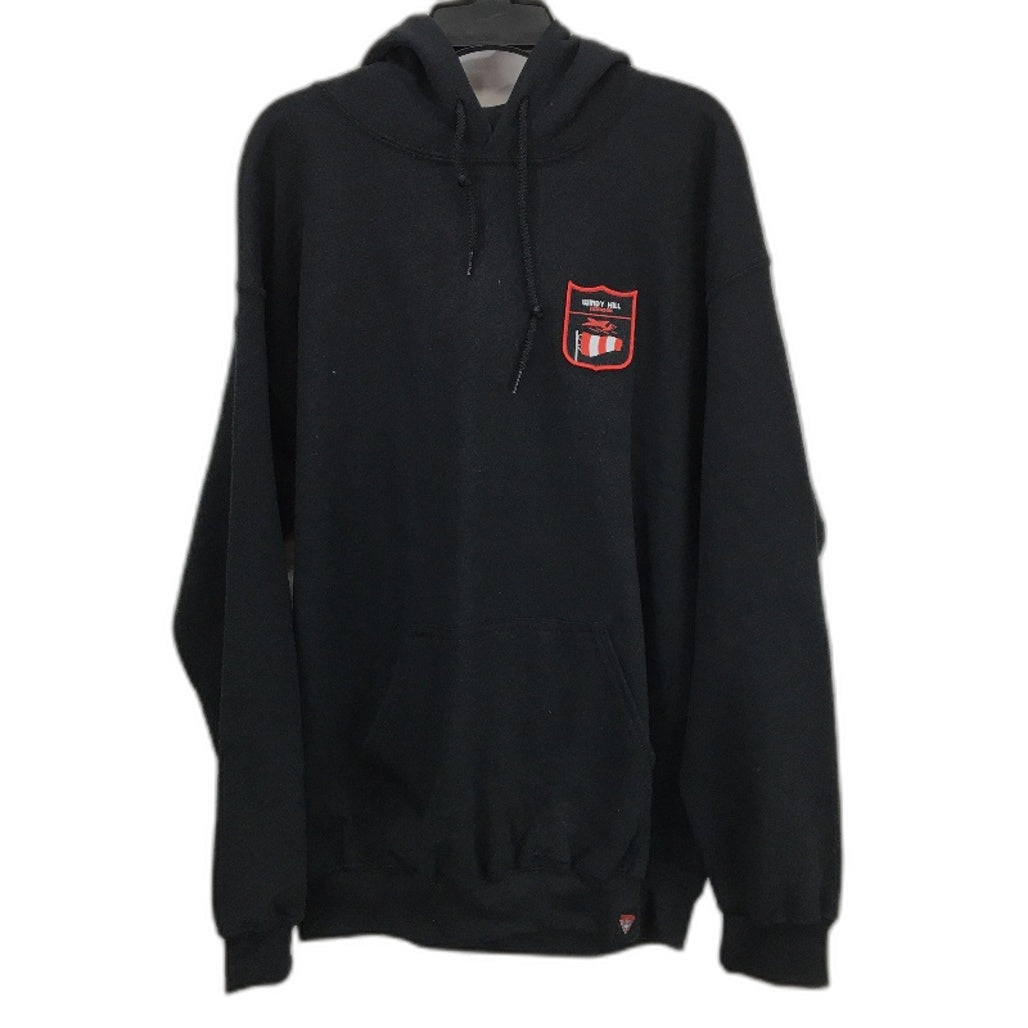 AFL Essendon Bombers BlackPatch Logo Hooded Sweater Jumper Mens Size M NEW