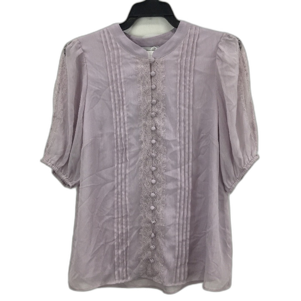 Tokito Sorbet Scene Lilac Short Sleeve Lace Pintuck Top Ladies Size 8 NEW