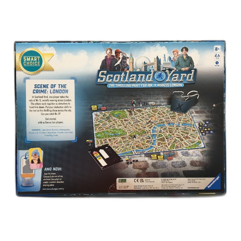 Scotland Yard On The Hunt for Mr X Thrilling Board Game Ages 8 & Up NEW