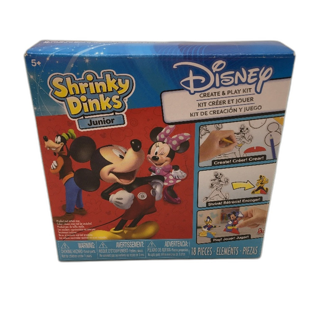 2 Pack Disney Colouring Sheet Roll & Shrinky Dinks Character Creation Craft Kit