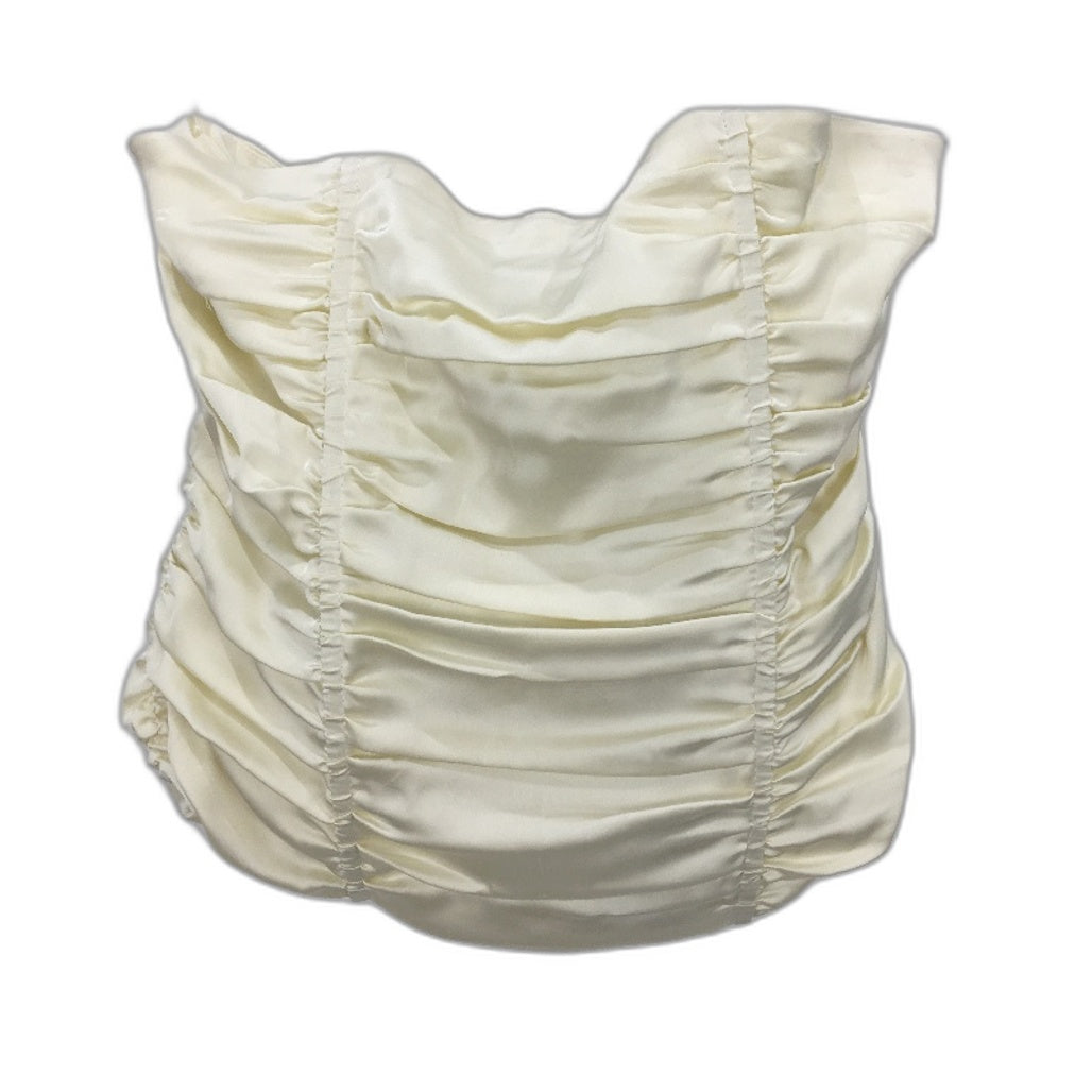 Lioness Cream Yellow Tube Corset Bodice Top Zip Up Back Ladies Size XS
