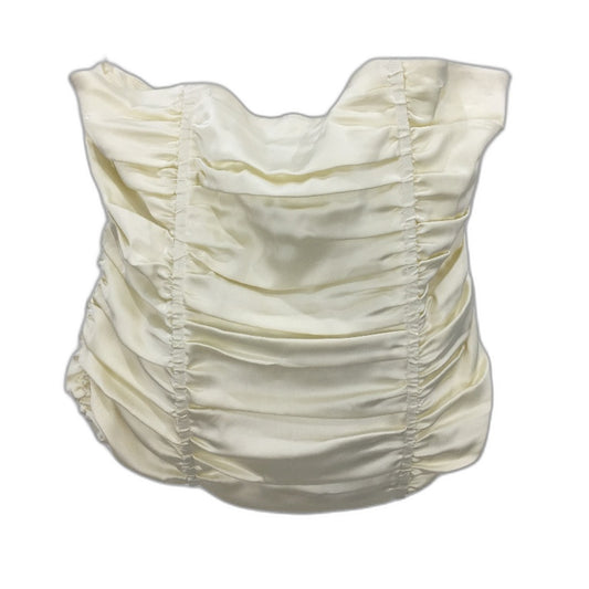 Lioness Cream Yellow Tube Corset Bodice Top Zip Up Back Ladies Size XS