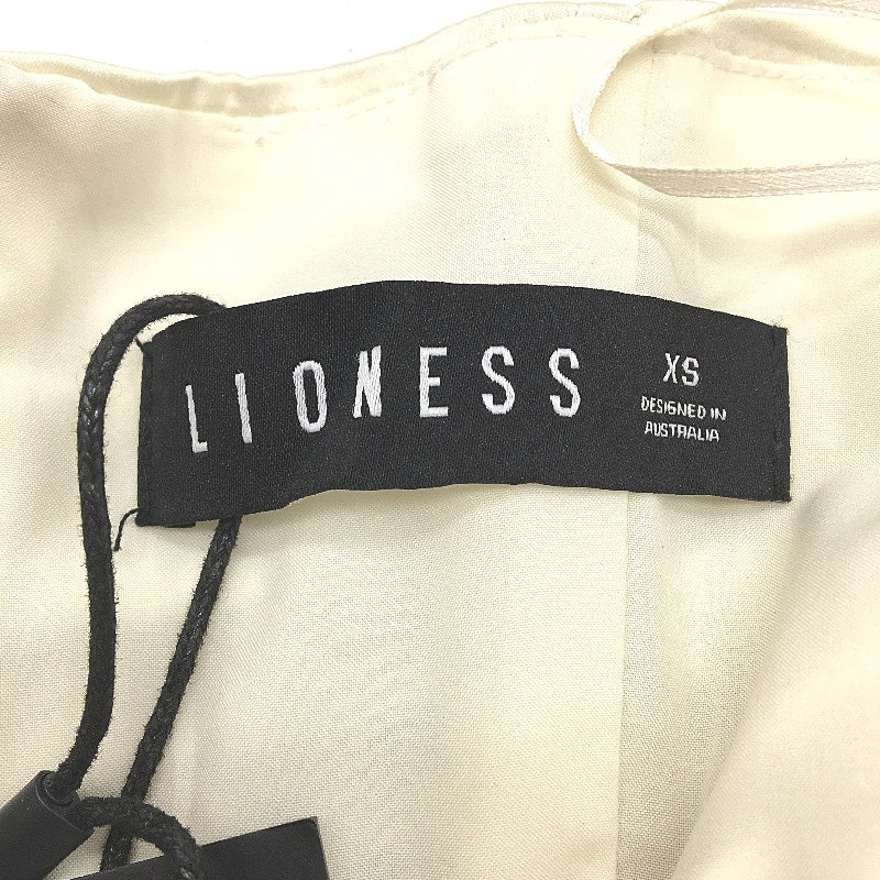 Lioness Cream Yellow Tube Corset Bodice Top Zip Up Back Ladies Size XS