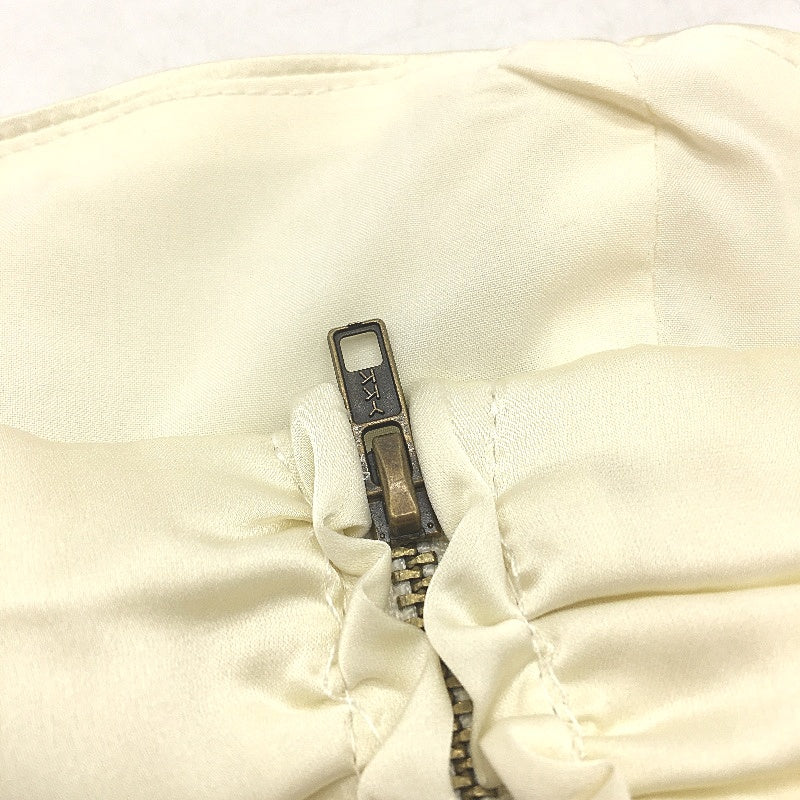 Lioness Cream Yellow Tube Corset Bodice Top Zip Up Back Ladies Size XS