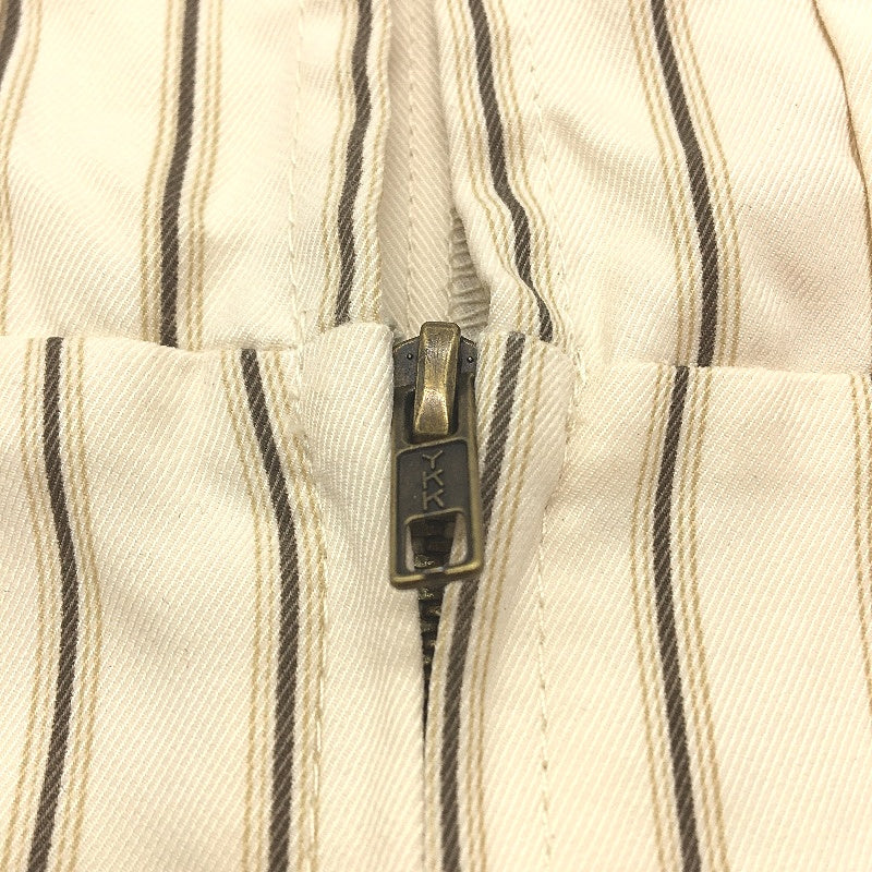 Cream & Brown Striped High Neck Bebe Top Zip Back Ladies Size XS - Cream Polyester Lightweight & Fast Shipping Lioness