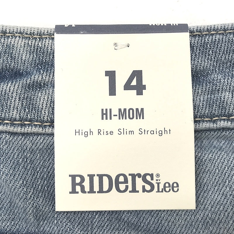 Riders By Lee High Rise Slim Straight Blue Denim Jeans Ladies Size 14 NEW