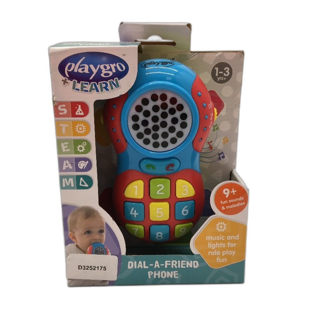 Playgro Learn Dial A Friend Phone Baby Toy Play Cellphone 1-3 And Up NEW