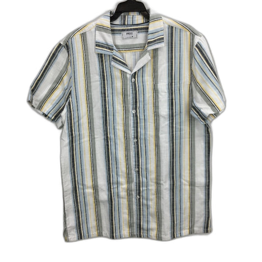 Maddox Cotton Striped Button Up Collared Shirt Multicoloured NEW