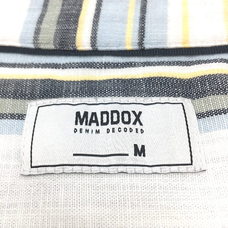 Maddox Maddox Cotton Striped Button Up Collared Shirt Multicoloured - Lightweight Durable Cotton NEW