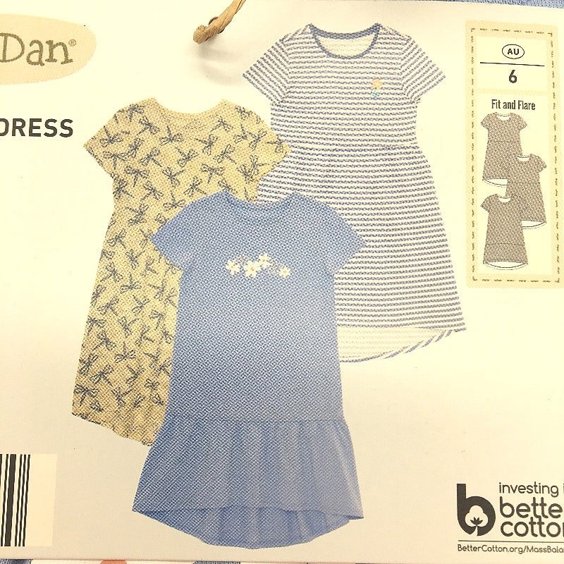 Lily & Dan 2 x 3Pks Fit & Flare 100% Cotton Multicoloured Girls Dresses Sz 6 - Lightweight Cotton Fast Shipping NEW