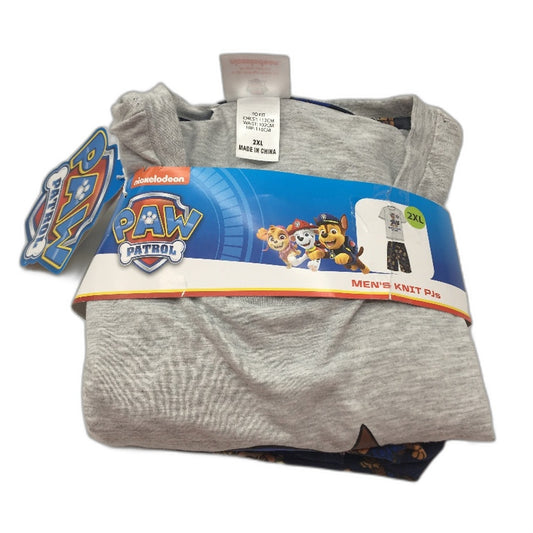 Nickelodeon Paw Patrol 'Dad Patrol' 2Pce Short Sleev PJ Set Mens Size 2XL NEW