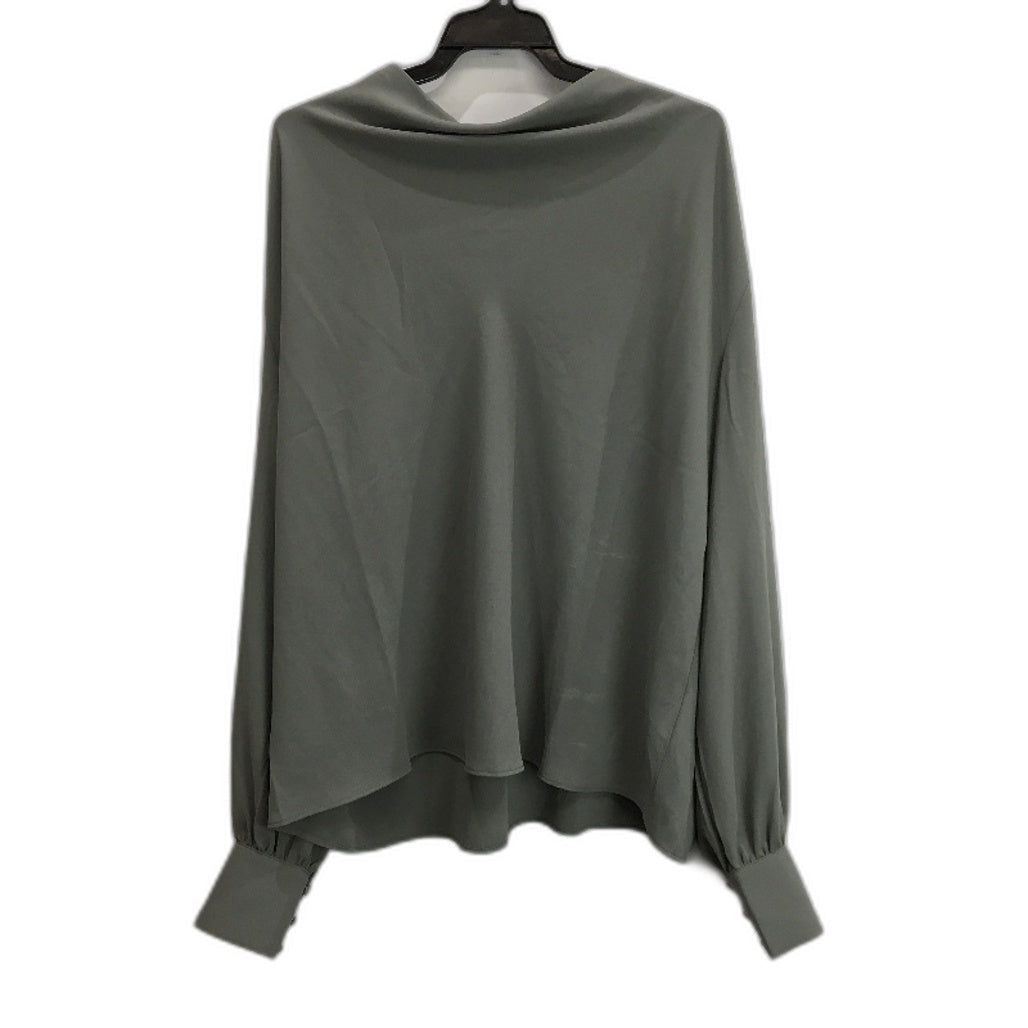 Portmans Soft Khaki Green Scoup Neck Long Sleeve Blouse Top Ladies Size 18 NEW