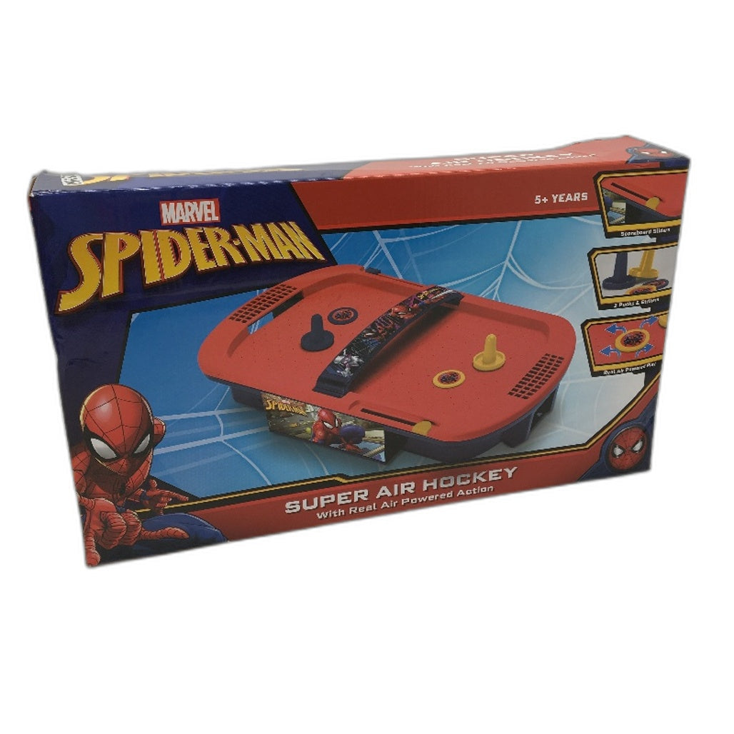 Marvel Marvel Spiderman Mini Super Air Hockey With Real Air-Powered Action Red - Durable & Portable NEW