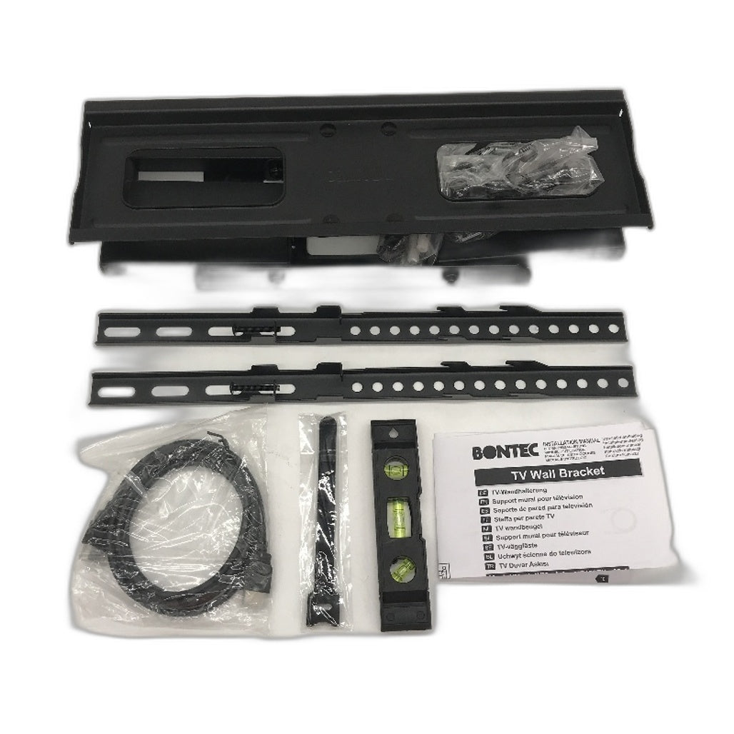Bontec Black TV Wall Bracket Mount LED LCD Flat&Curved TVs Double Arm 45kg DEMO