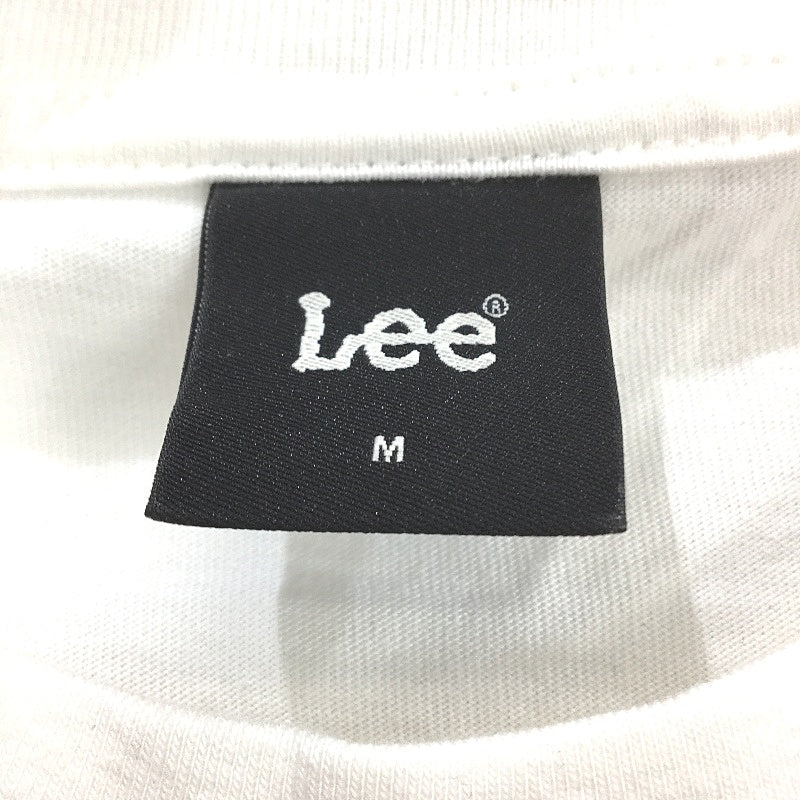 Lee Box Logo Baggy Recycled Cotton Vintage White Tee Shirt Mens Size Medium - White Cotton/Recycled Cotton Durable Design NEW