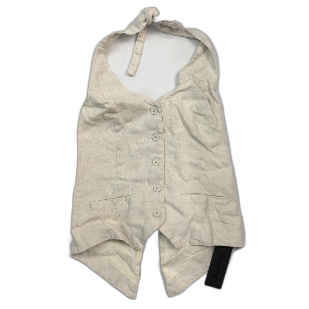 General Pants Naomi Beige Linen Tie Back Halter Vest Ladies Size Small - Beige Linen/Viscose Lightweight Design NEW