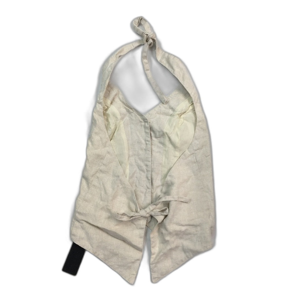 General Pants Naomi Beige Linen Tie Back Halter Vest Ladies Size Small - Beige Linen/Viscose Lightweight Design NEW