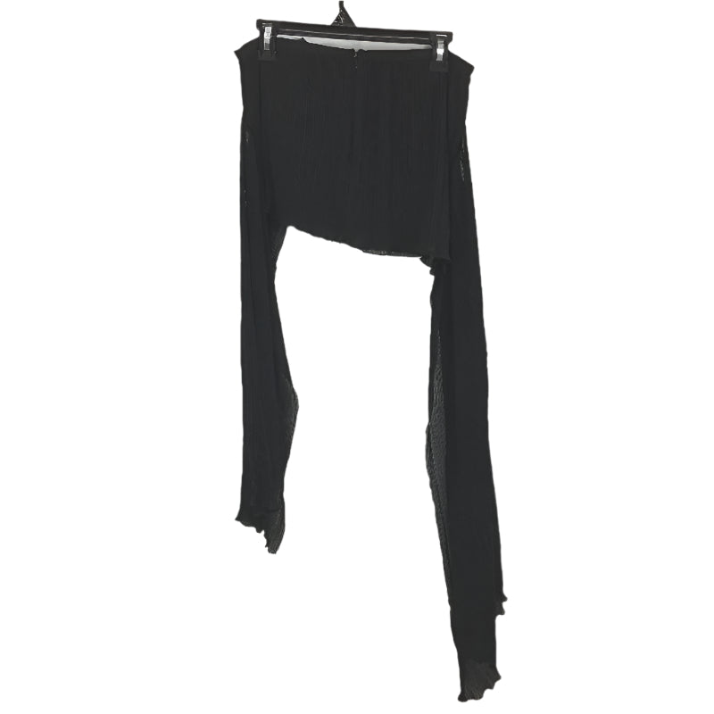 Lioness Ford Onyx Black Sash Belt Plisse Mini Skirt Ladies Size Small - Black Polyester Durable Design NEW