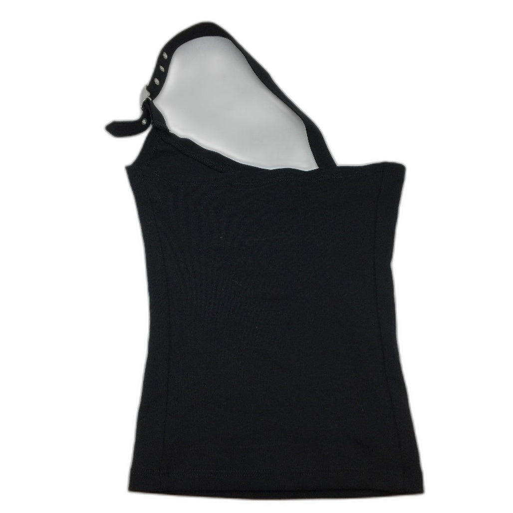 Insight Single Strap Buckle Black Cropped Cami Top Ladies Size XXS NEW