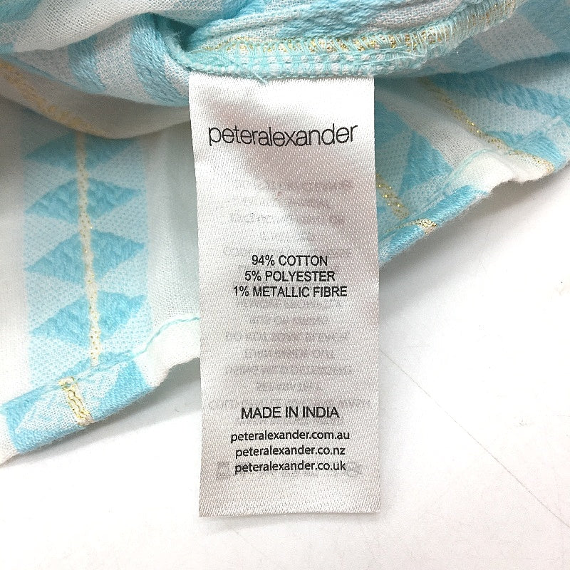 Peter Alexander Blue Patterned Pyjama Top Singlet Flowy Tie Front NEW