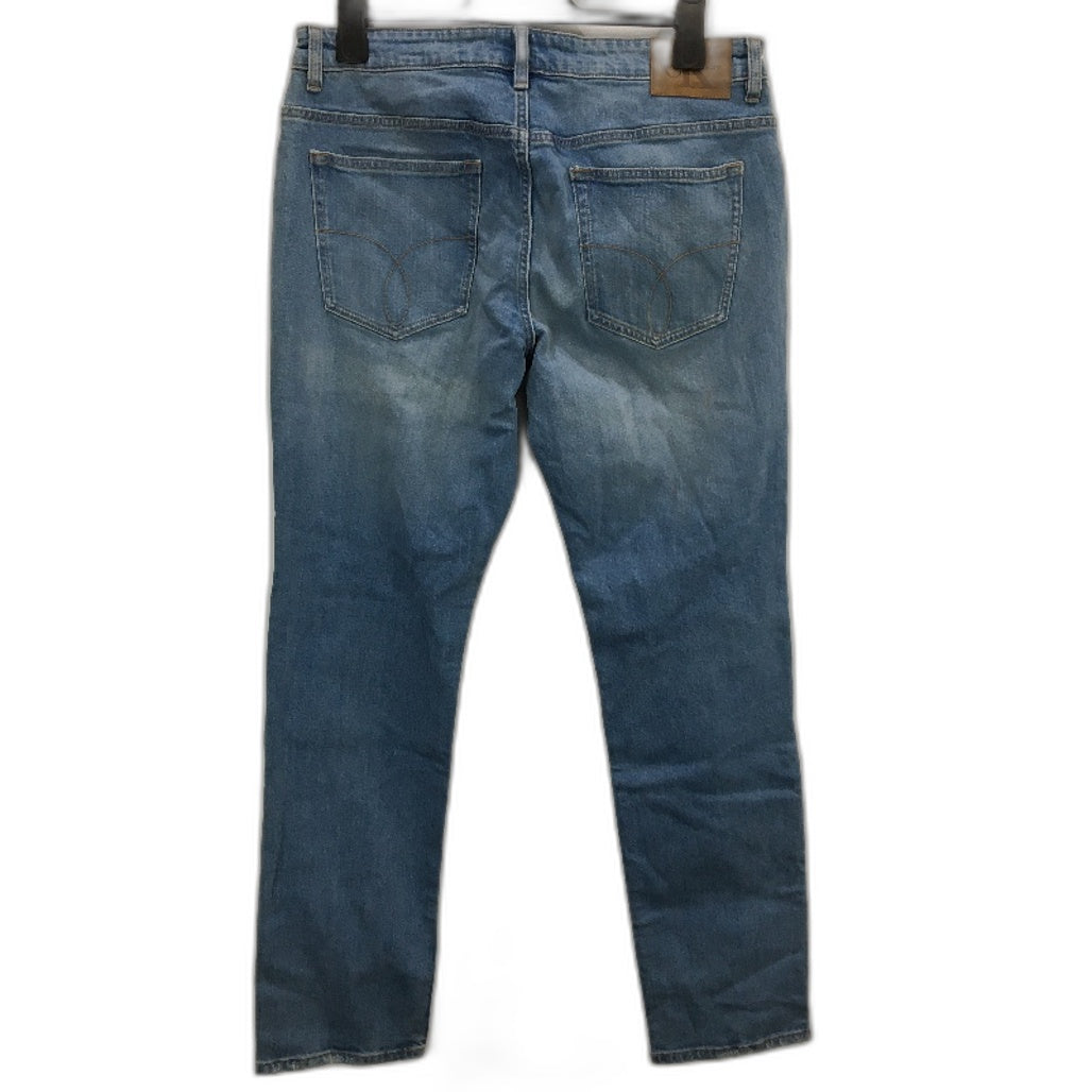 Calvin Klein Men's Skinny Ripped Jeans in Blue - Size 34x32, Cotton Elastane Fit