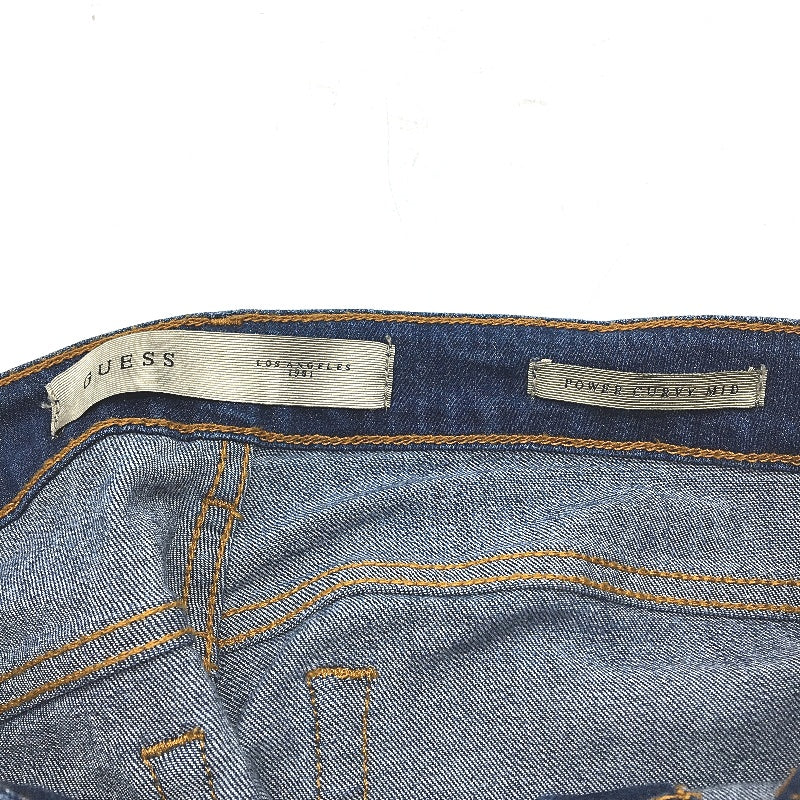 GUESS Power Curvy Mid Rise Blue Jeans for Women - Size 28, Cotton Viscose Blend