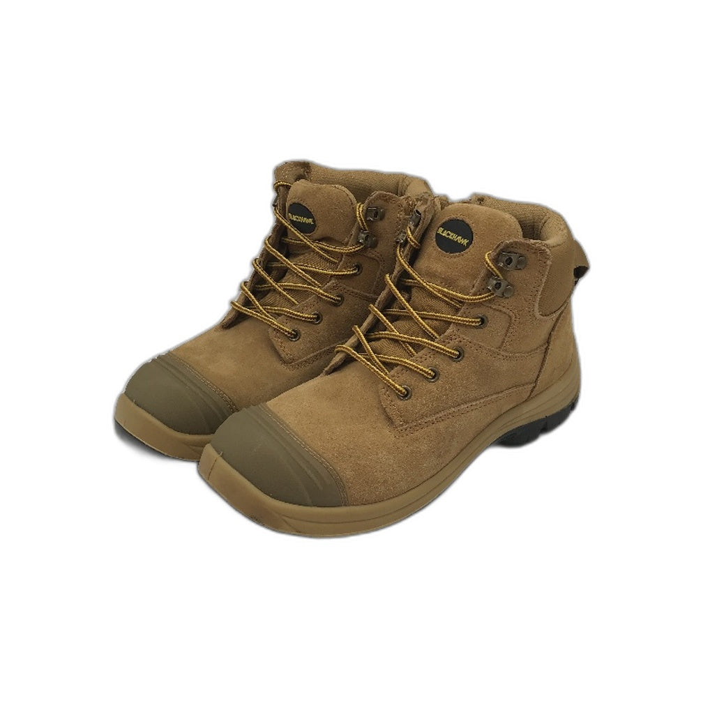 Blackhawk Aust Standard Steel Toe Cap Safety Boots Leather Wheat Mens Size 9 NEW