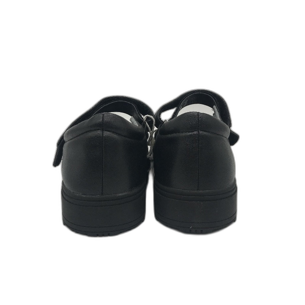 Lily & Dan Black Premium Leather School Shoes 'Mary Jane' Size Kids AU 5