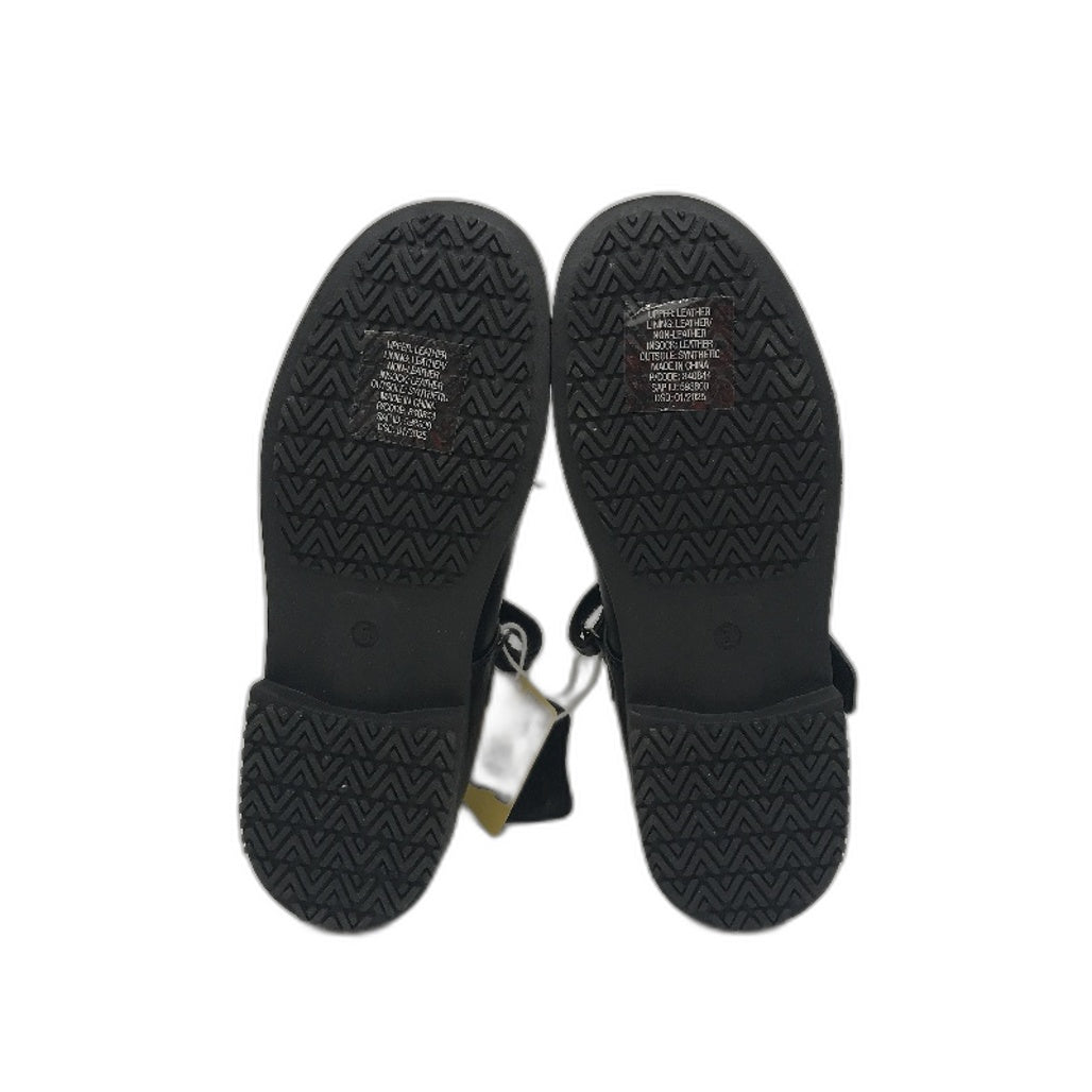 Lily & Dan Black Premium Leather School Shoes 'Mary Jane' Size Kids AU 5