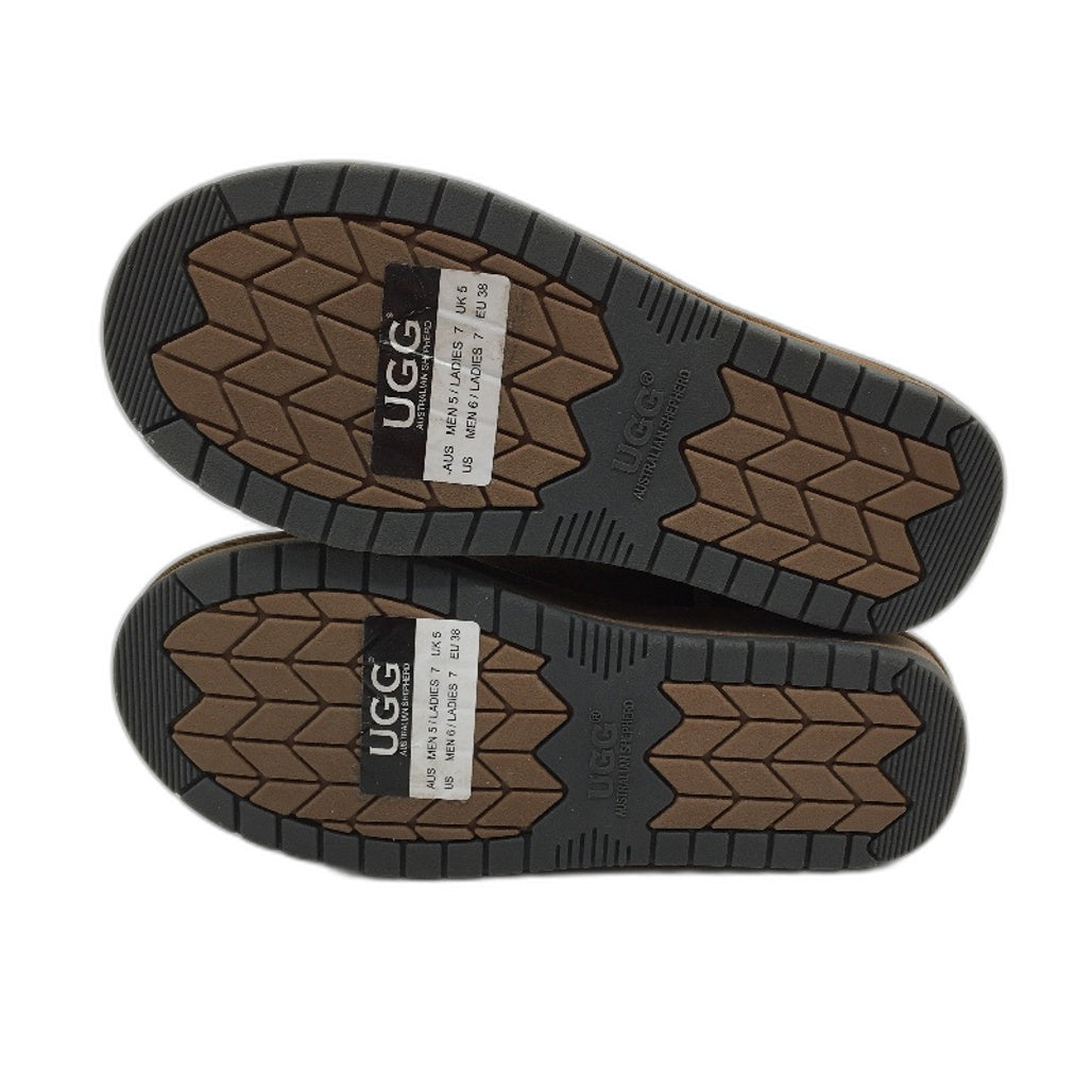 UGG Australian Shepherd Mini Classic Suede Chestnut Ankle Boots Size M5.5 L7