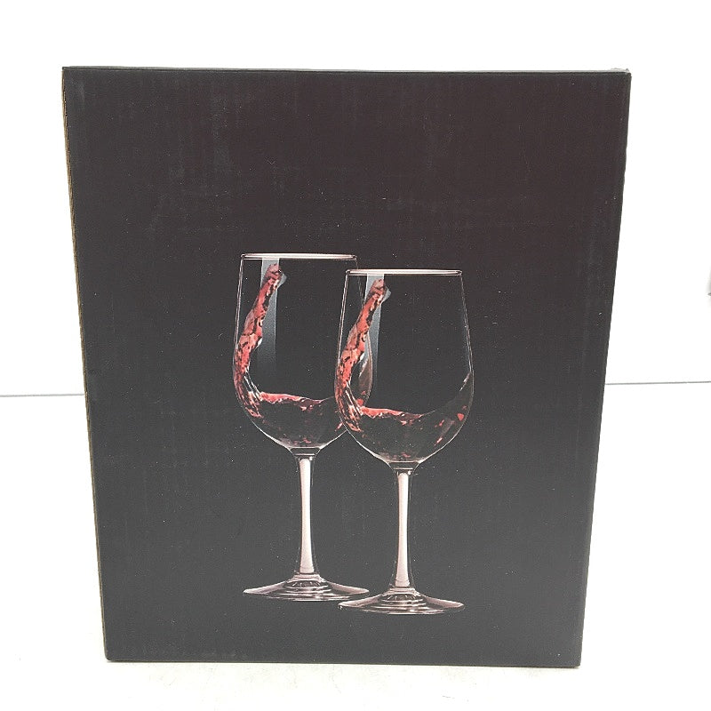 Paracity 2 Pcs Wine Glasses Crystal Clear Glass Set Long Stem Red & White Wine