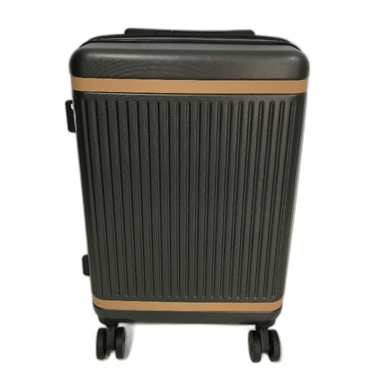 Sunway Charcoal & Tan Carry On TSA Lockable 47cm Hard Shell Travel Suitcase NEW