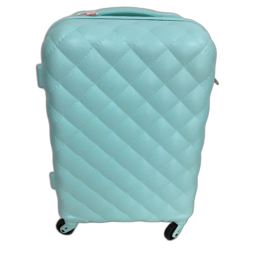 Sunway Light Blue Quilted Carry On TSA Lockable 50cm Hard Shell Travel Case NEW