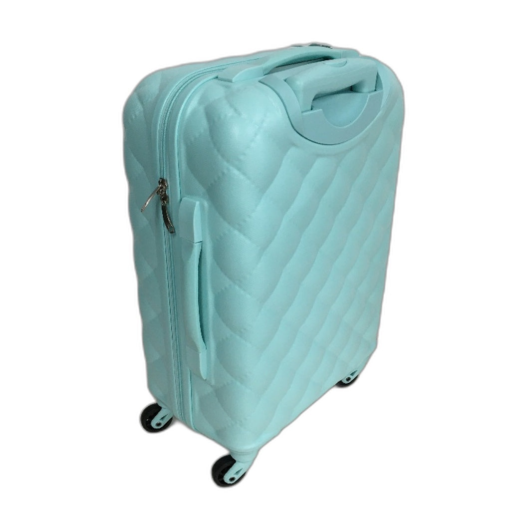 Sunway Light Blue Quilted Carry On TSA Lockable 50cm Hard Shell Travel Case NEW