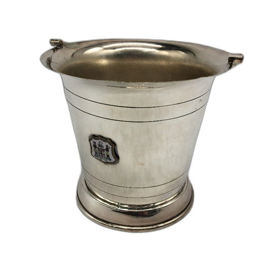 VINTAGE Yeoman Plate Made In England EPNS Ice Bucket With FIJI Coat Of Arms