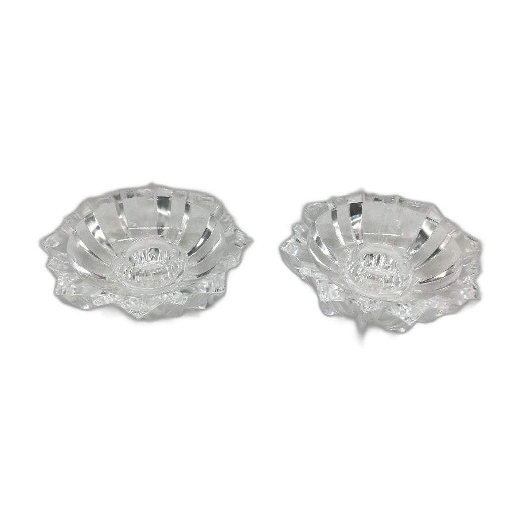 VINTAGE JG Durand & Co Cristal D' Arques France Crystal Candle Stick Holders