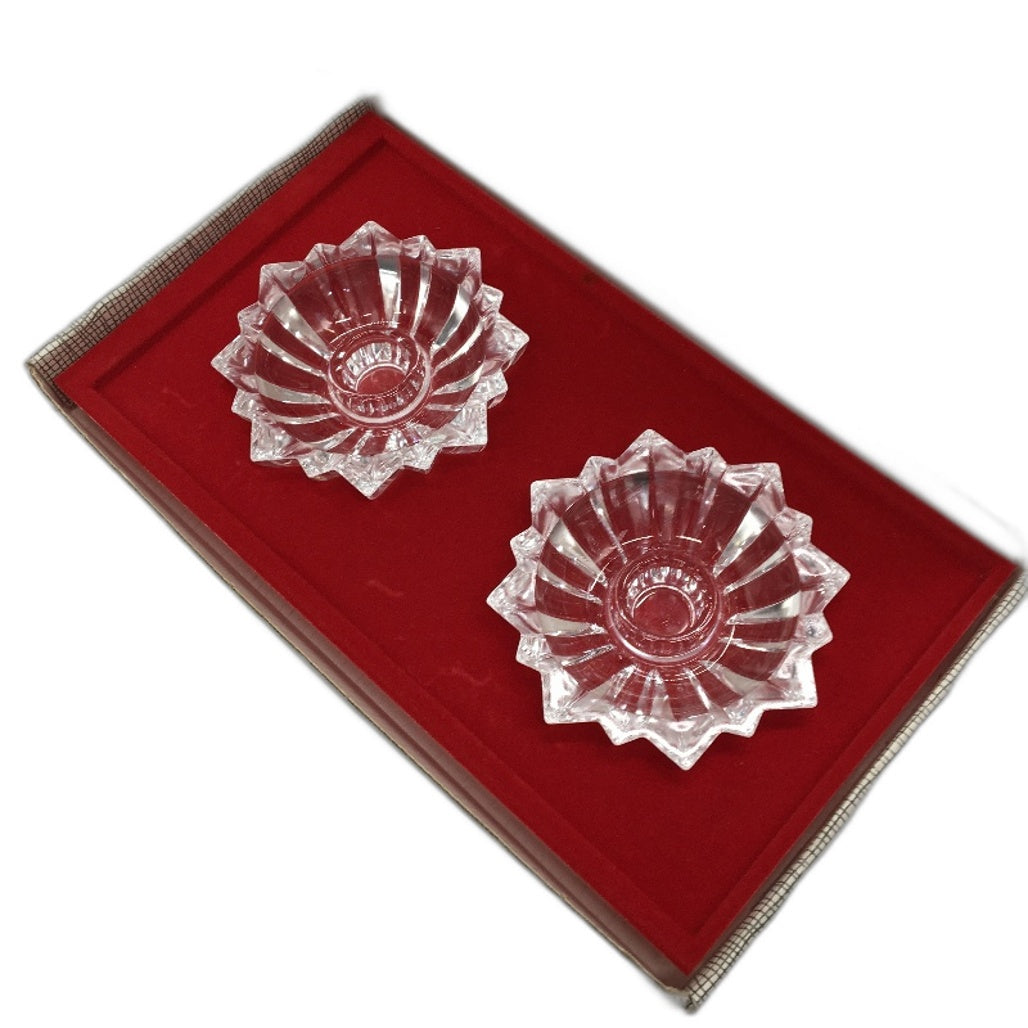 VINTAGE JG Durand & Co Cristal D' Arques France Crystal Candle Stick Holders