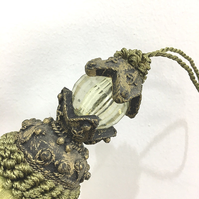 COLLECTABLE 2 Pack Interior Decor Drapery Beaded Tassles Includes Poreclain Lady