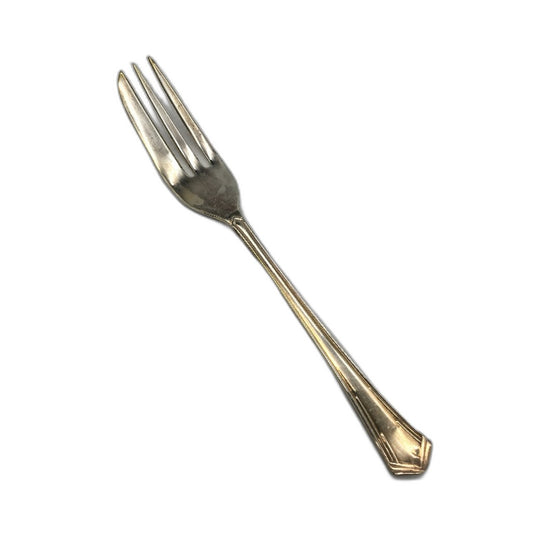 ANTIQUE Made In England 6 Pce Silver EPNS Plated Entree Fork Set In Original Box