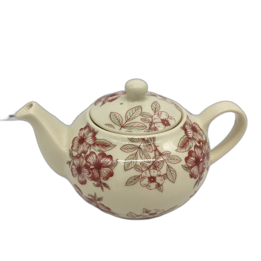 Casa Domani Creme de Creme Boquet Red Floral 2 Setting Tea Pot & Creamer Set